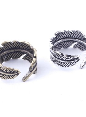 极速Indiane Fashionable Vintage Takahashi Feather Ring Mens