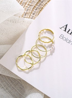 极速rings women suit 5-pBiece set女戒指套装 食指关节戒尾戒五