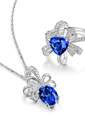 极速Ring Bow Knot SapphiVre Ring