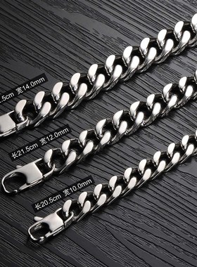 极速Supply jewelry Korean mazle titanium steel Cuba chain