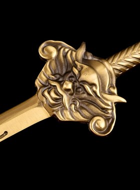 极速铜北斗七星剑摆件铜剑法器纯黄铜宝剑挂件古风V道具客厅桌面