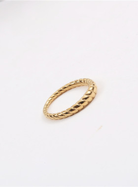 极速Retro egolden hemp pattern road wide-fd ring fashion ten