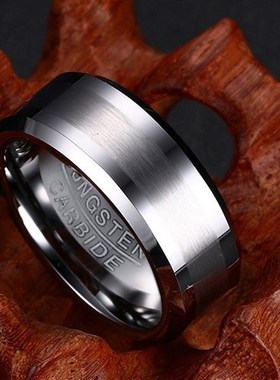 极速戒指钨钢g男指环钨金潮个性泰爱你食指单身男士戒子简约黑色