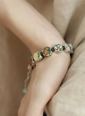 极速9.29小宝足银十二花神手錬女小众设计时尚个P性手饰2023年新