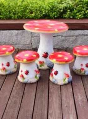 户外圆凳桌店面果园游乐园椅子花园商用公园小院子。布置座椅装饰