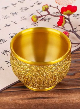 纯铜聚宝盆摆件黄铜九紫离火缸客厅家居装饰店铺开业礼品招财进宝