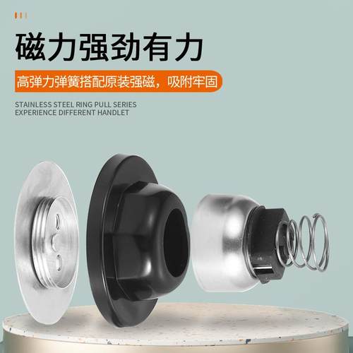 门吸免打孔新款门档器防撞硅胶卫生间门阻门后强磁静音门碰地吸 - 图1