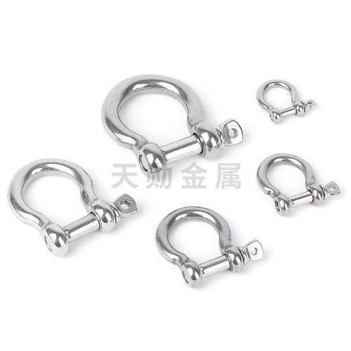 304不锈钢卸扣 弓型卸扣起重卸扣D型卸扣高强度卸扣链条扣 M4-M38 - 图1