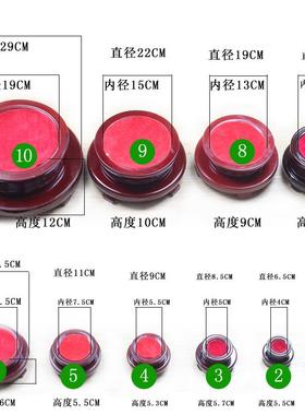 大号水晶球旋转双层底座 木质圆底座摆件多尺寸现货供应