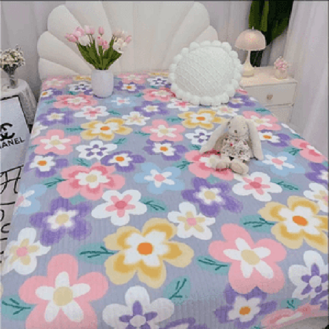 秋冬牛奶绒床盖绗缝直边大床铺榻榻米三层加厚防滑可机洗炕盖,淘宝优惠券,粉丝福利购,淘宝优惠卷