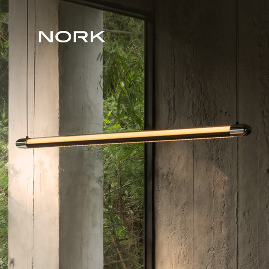 诺克原创正品皓月餐厅吊灯轻奢现代茶室岛台餐桌高端一字长条灯