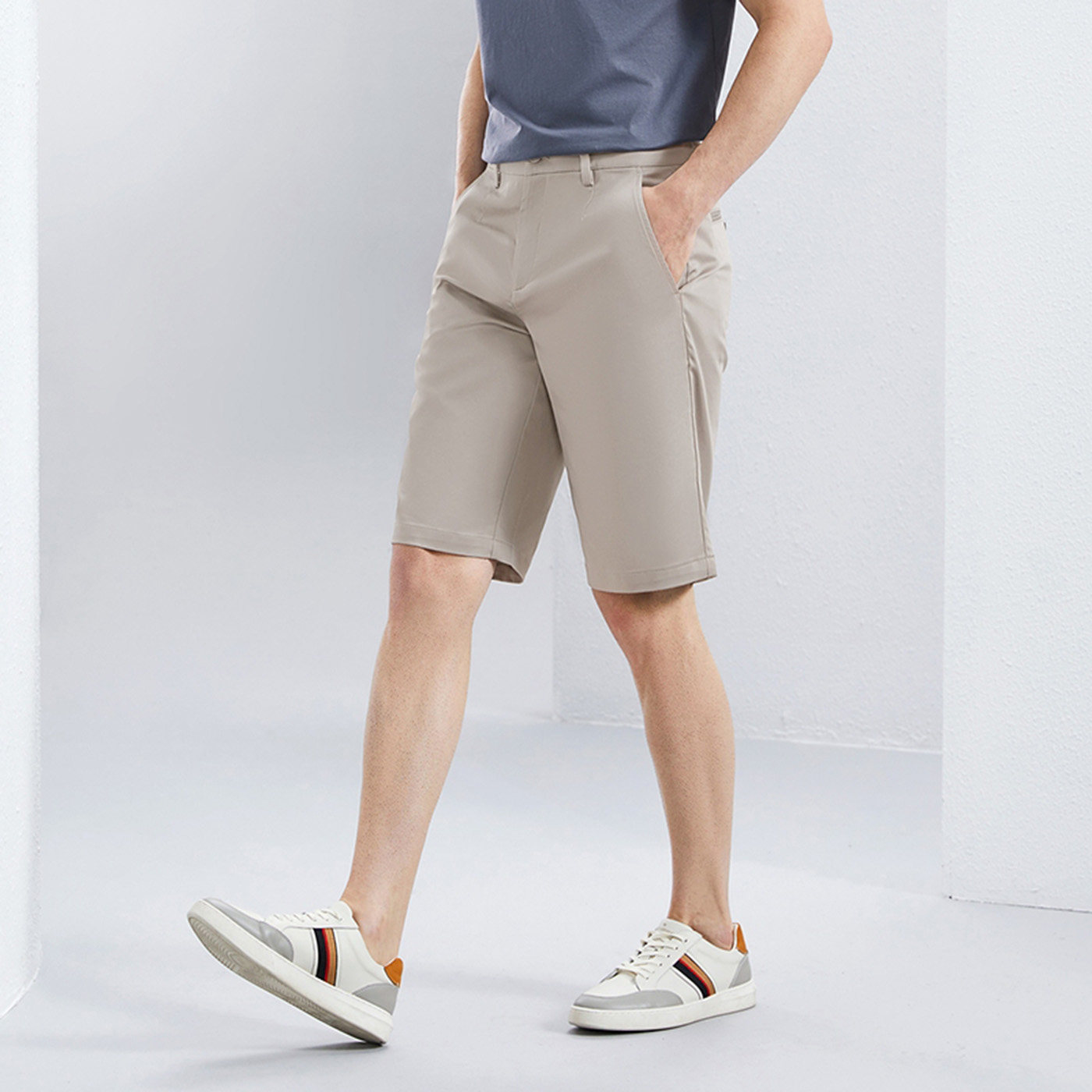 【含莱赛尔】柒牌休闲短裤男2025夏季新款商务百搭舒适直筒男裤子,淘宝优惠券,粉丝福利购,淘宝优惠卷