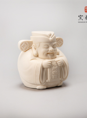 少林窑陶瓷招财进宝小财神少林寺文创客厅办公室财神爷艺术品摆件