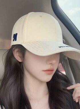 美式复古显脸小宽檐棒球帽