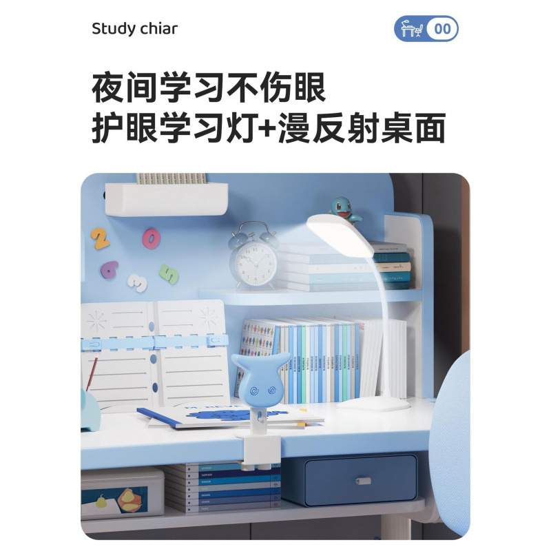 坐姿小学生学习桌子课桌椅写字升降儿童套装作业书桌家用矫正学生 - 图1