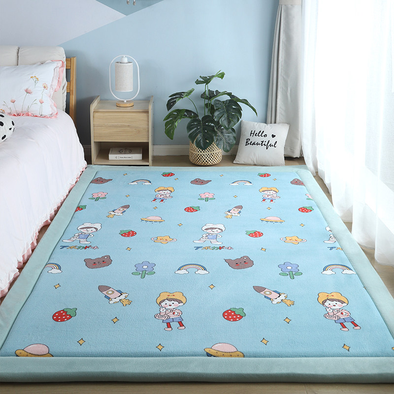 Thickened bedside blanket anti-fall mat baby crawling mat bedroom bed floor mat children's room carpet
