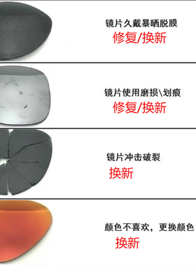 太阳墨镜镜片划痕修复更换树脂尼龙玻璃板材镜框抛光翻新电镀补漆