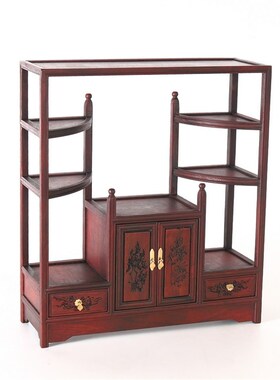 红木微缩小家具模型酸枝实木雕刻家居饰品小摆件展示工艺品底座