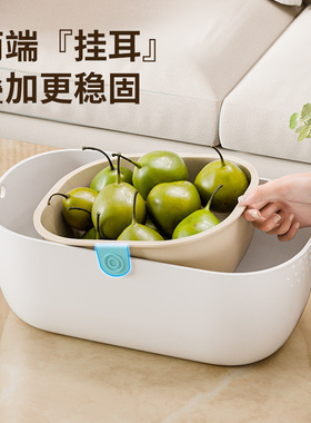 懒人嗑瓜子神器双层果盘零食带