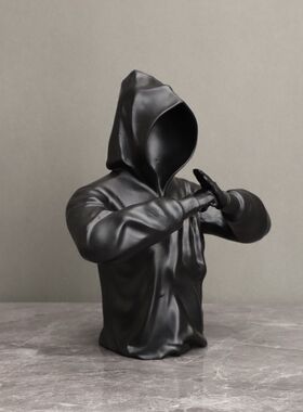 简约树脂书档样板房书房酒店客A厅家居工艺品摆件抽像人物装饰