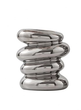 民宿风样板间酒店家居软装饰品创意抽象陶瓷Q花瓶展厅插花器摆件