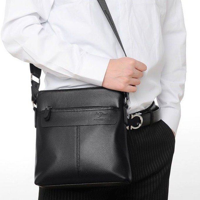 亏本冲量袋鼠真皮正品男包单肩包男斜挎包男士商务iPad休闲包竖版,淘宝优惠券,粉丝福利购,淘宝优惠卷