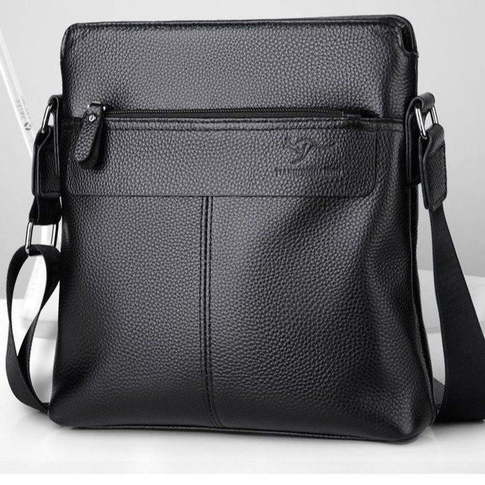 亏本冲量袋鼠真皮正品男包单肩包男斜挎包男士商务iPad休闲包竖版,淘宝优惠券,粉丝福利购,淘宝优惠卷