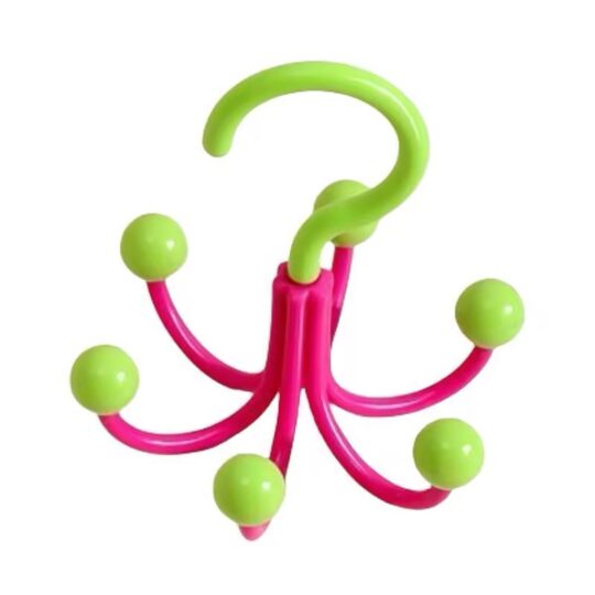 Six-claw hook 360-degree rotating bag rack