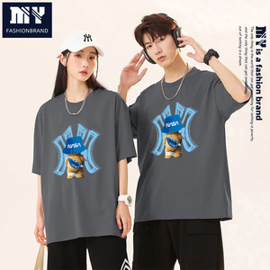 MY史诗级清仓价潮牌爆款休闲印花美式T恤圆领百搭情侣衫XL