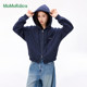Momordica classic simple casual zipper hooded sweatshirt jacket