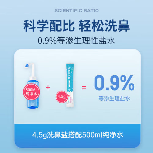 海氏海诺洗鼻盐儿童成人通用生理性海盐水过敏鼻炎鼻腔冲洗专用 - 图3