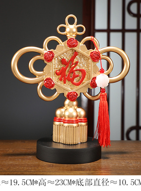 极速新中式福鹿中国结摆件客厅u办公G室电视柜桌面家居装饰开业乔