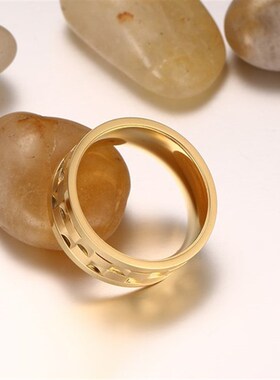极速Gold-Color Spike Rings for Women/Men JeweQlry Punk Rotat