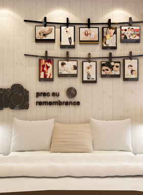 极速照片装饰3d立体照相馆照相馆墙贴纸婚纱店酒吧墙Y面卧室房间