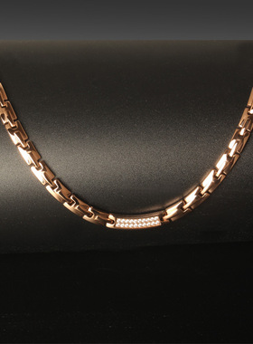 极速Fashion Doublem Row Diamond Magnet Negative Ion Titanium