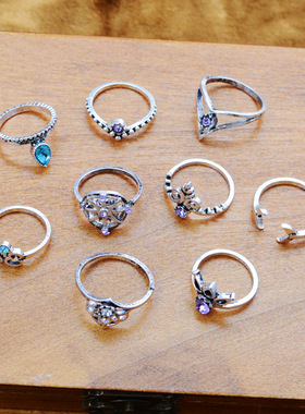 极速Simple wohmen joints Ring personality exaggeration ring