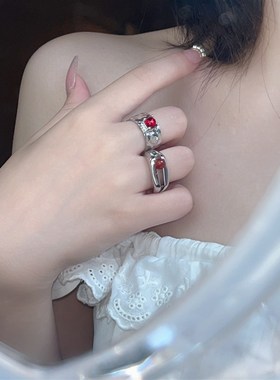 极速niche design multi-style texture widLe version open ring