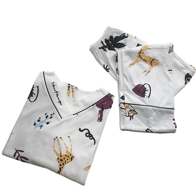 纯棉睡衣女夏季薄款长o袖韩版宽松可爱全棉少女春秋家居服两件套,淘宝优惠券,粉丝福利购,淘宝优惠卷