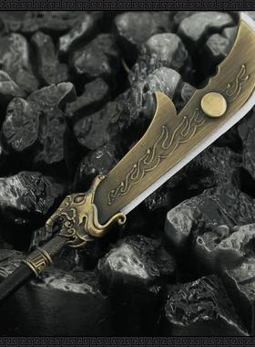 三国演义影视周边关羽青龙偃月刀古典版22CM全金属工艺品摆件模型