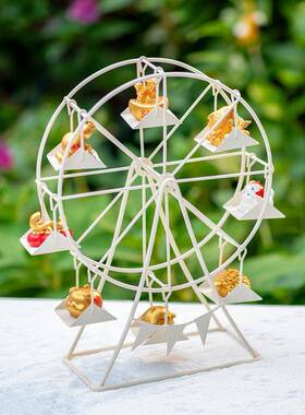 覆古铁摩天轮家居装饰创意儿童房窗口小人偶展示架