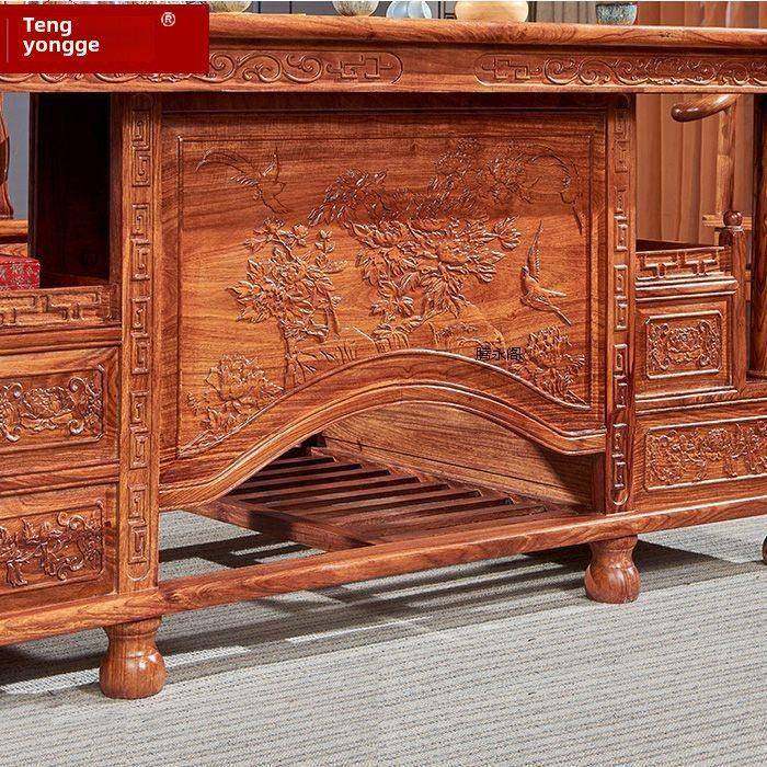 腾永阁红木茶桌牡丹茶台组合椅刺猬紫檀花梨木茶桌中式茶桌,淘宝优惠券,粉丝福利购,淘宝优惠卷