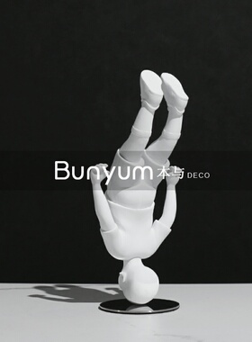 简约展厅酒店软装饰品售楼处家居样板J房间玄关柜人物造型摆件