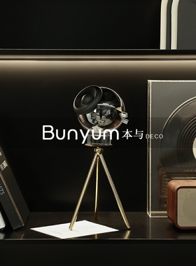 简约高级水晶h音响摆件玄关样板房间售楼部书房客厅艺术装饰品