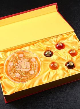 五路财神阵水晶球摆件金木水火土五行运珠客厅店铺装饰礼品保平安