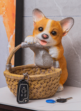 家点靓玄关收纳摆件美式家居饰品客厅装饰门口R鞋柜上放钥匙小摆