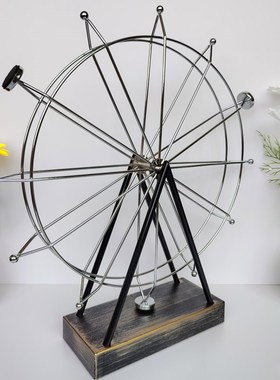 创意永动c机永动仪摩天轮旋转牛顿摆客厅卧室装饰品磁悬浮混沌摆
