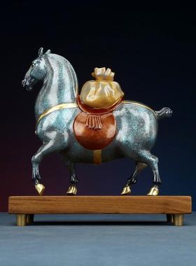 铜天下彩铜《马上有钱》马摆件家居办公室祝福礼品装饰品摆设