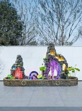 户外大型钟乳石假山落流水石摆件庭56448院别墅喷泉池太鱼湖地室