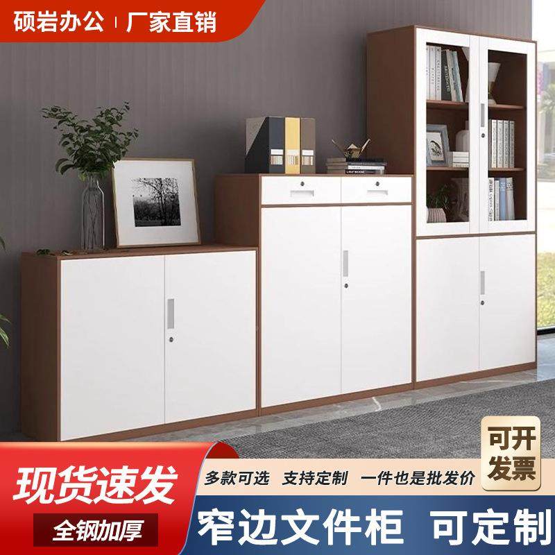 装cz321钢制窄边文件柜矮办公室简约用套色铁皮柜拆家带锁书柜带,淘宝优惠券,粉丝福利购,淘宝优惠卷