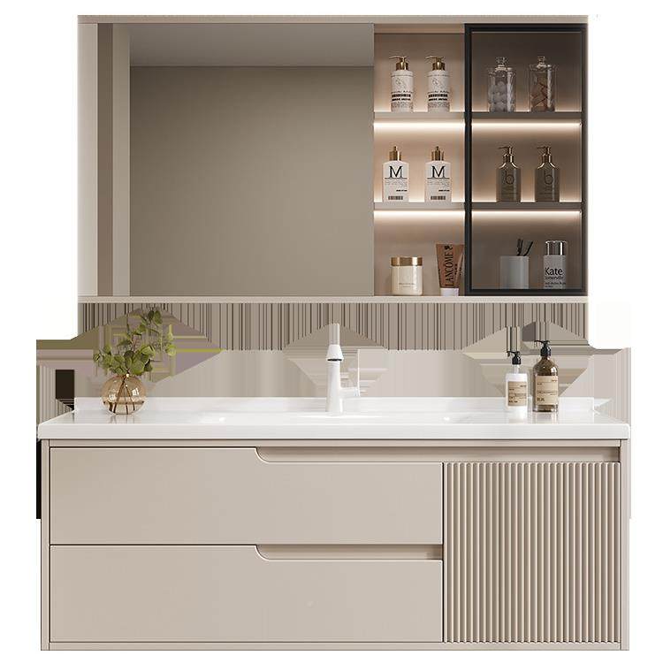 奶油风浴室柜组合能现间代简约卫陶瓷生210一体盆洗漱台洗手脸智,淘宝优惠券,粉丝福利购,淘宝优惠卷